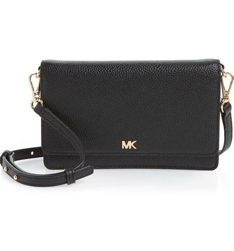 michael michael kors leather crossbody phone wallet|michael kors crossbody phone purse.